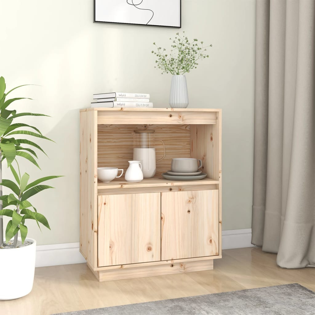 vidaXL Sideboard 60x34x75 cm Massivholz Kiefer