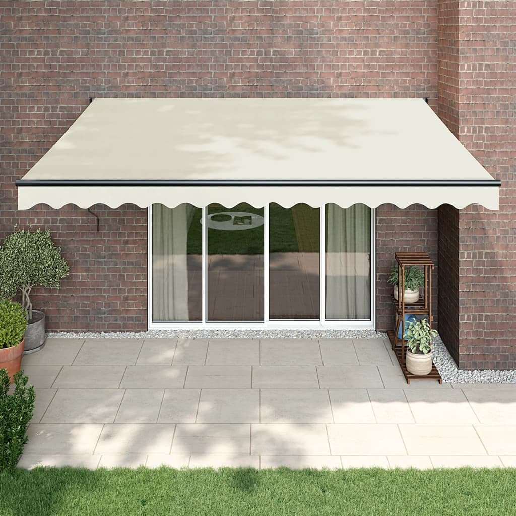 vidaXL Elektrische Markise mit Kurbel Creme 4,5x3 m