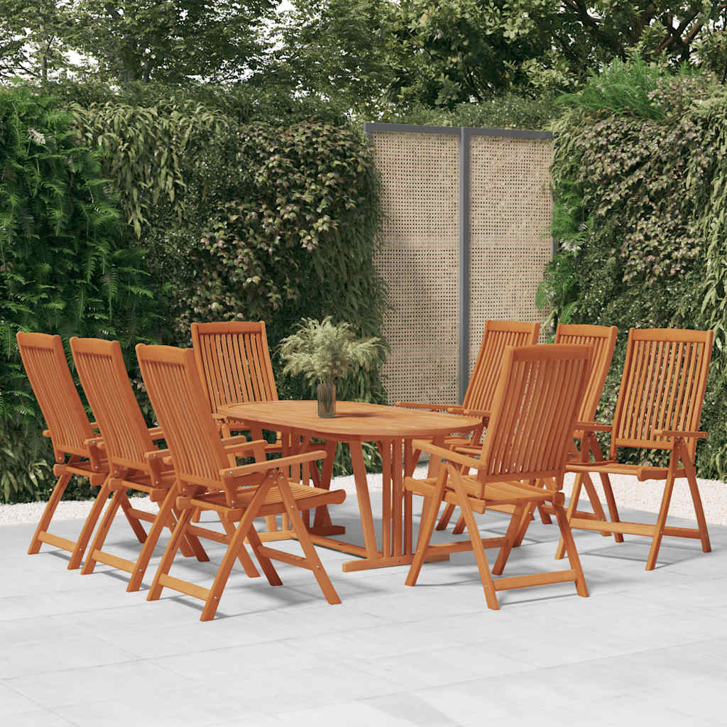 vidaXL Klappbare Gartenstühle 8 Stk. Massivholz Eukalyptus