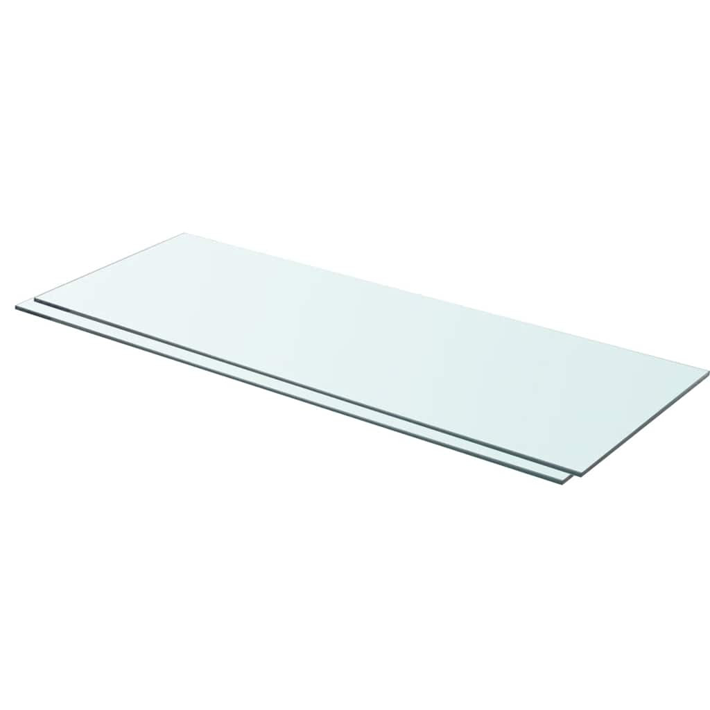 vidaXL Regalböden 2 Stk. Glas Transparent 80x30 cm