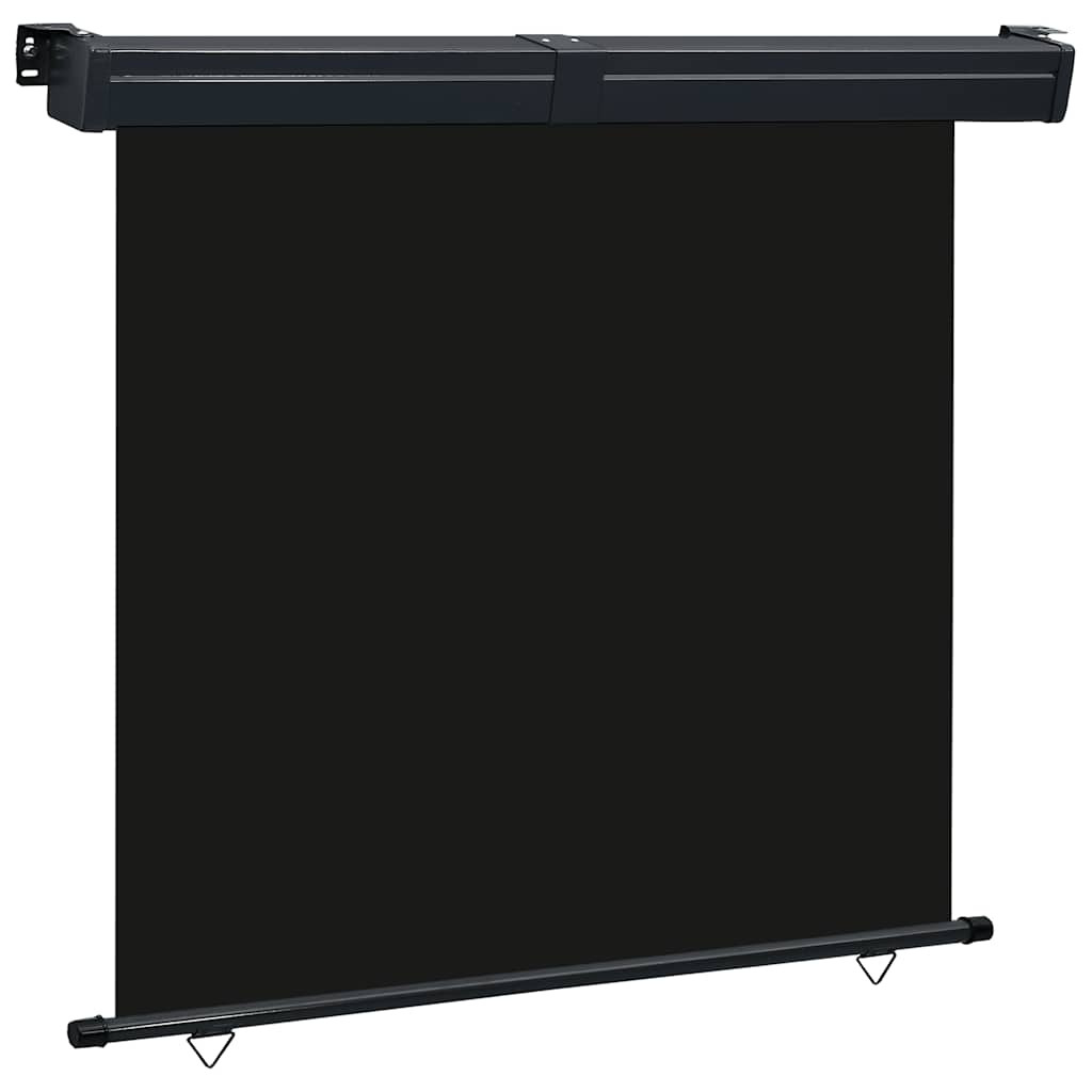 vidaXL Balkon-Seitenmarkise 175x250 cm Schwarz