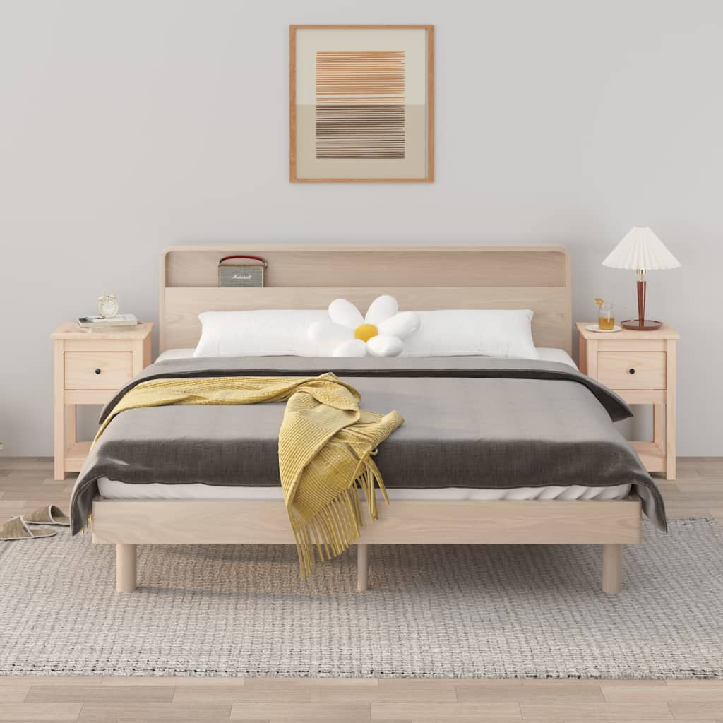 vidaXL Nachttische 2 Stk. 40x35x61,5 cm Massivholz Kiefer