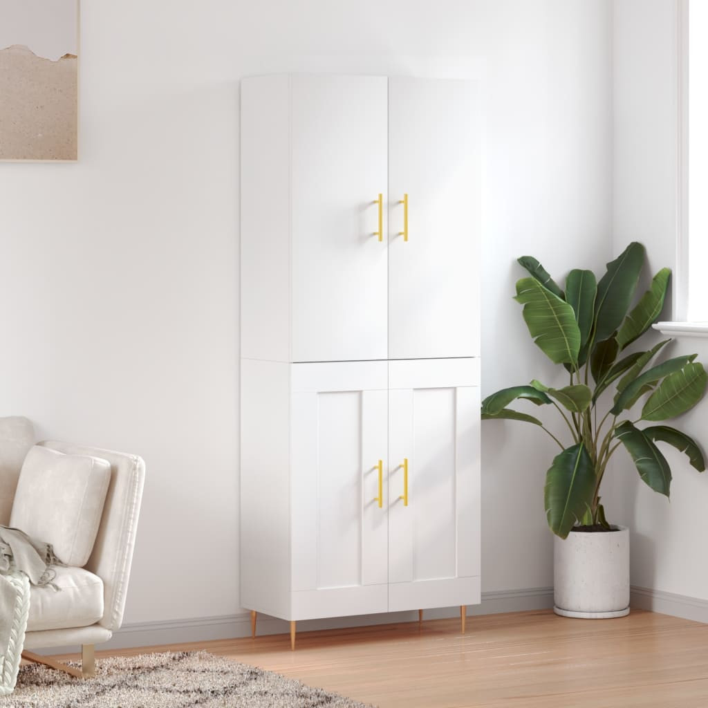 vidaXL Highboard Weiß 69,5x34x180 cm Holzwerkstoff