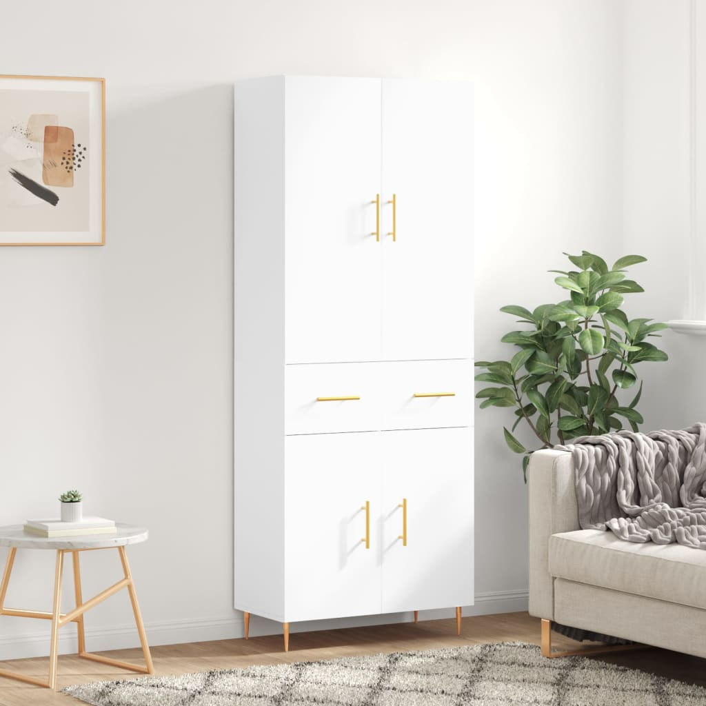 vidaXL Highboard Weiß 69,5x34x180 cm Holzwerkstoff