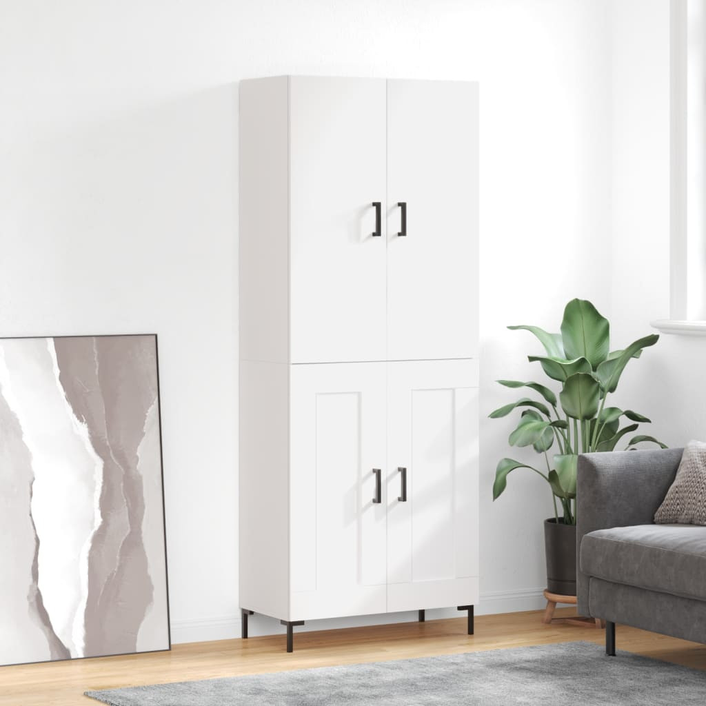 vidaXL Highboard Weiß 69,5x34x180 cm Holzwerkstoff