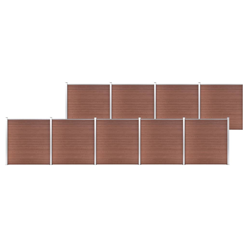 vidaXL Gartenzaun WPC 1564x186 cm Braun