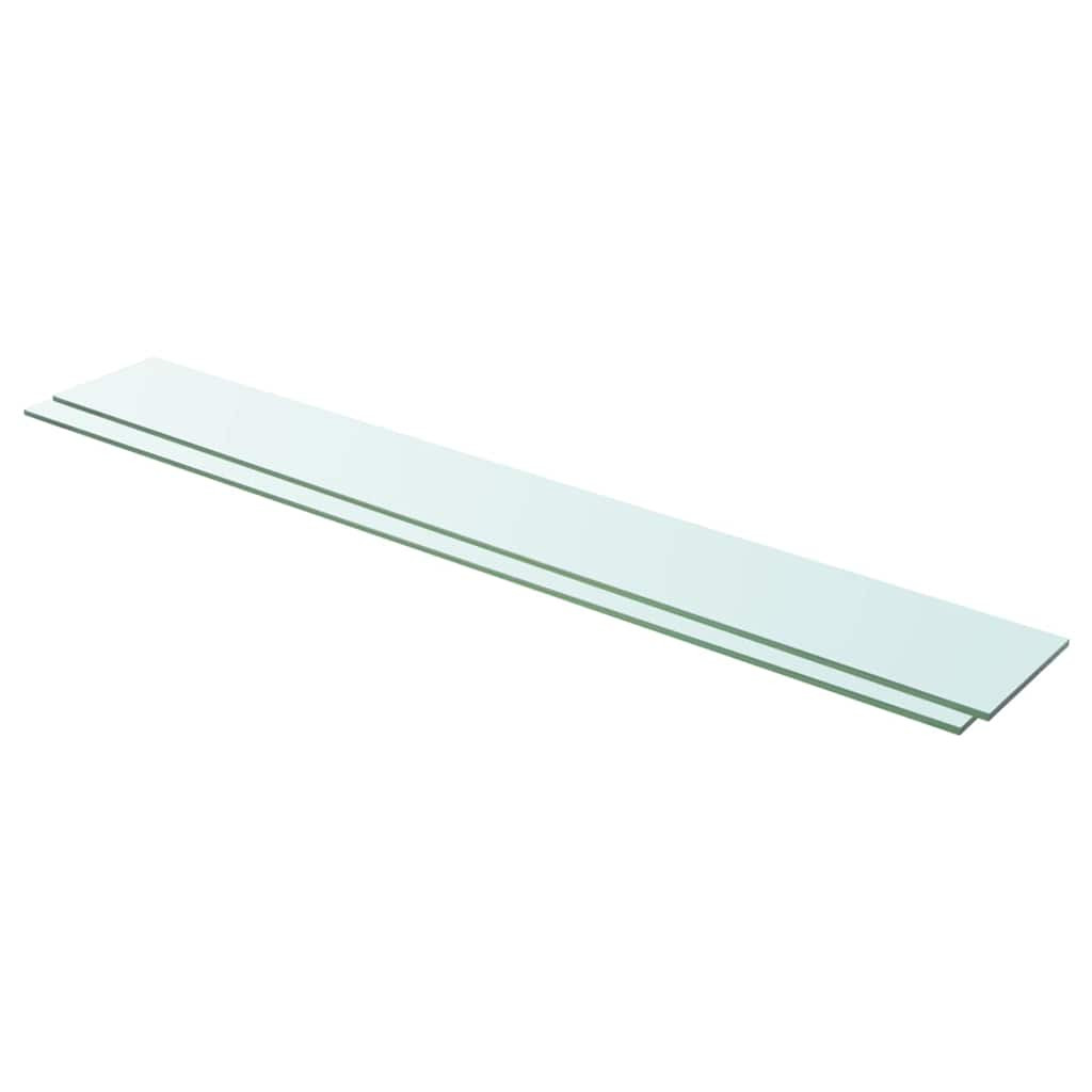 vidaXL Regalböden 2 Stk. Glas Transparent 110x15 cm