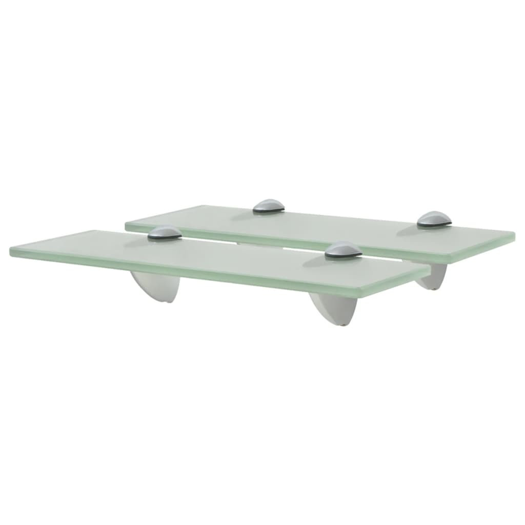 vidaXL Schweberegale 2 Stk. Glas 30x20 cm 8 mm