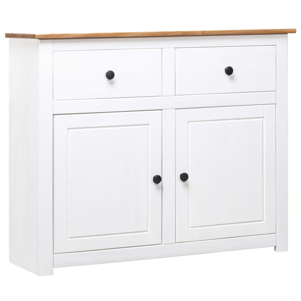 vidaXL Sideboard Weiß 93x40x80 cm Kiefernholz Panama