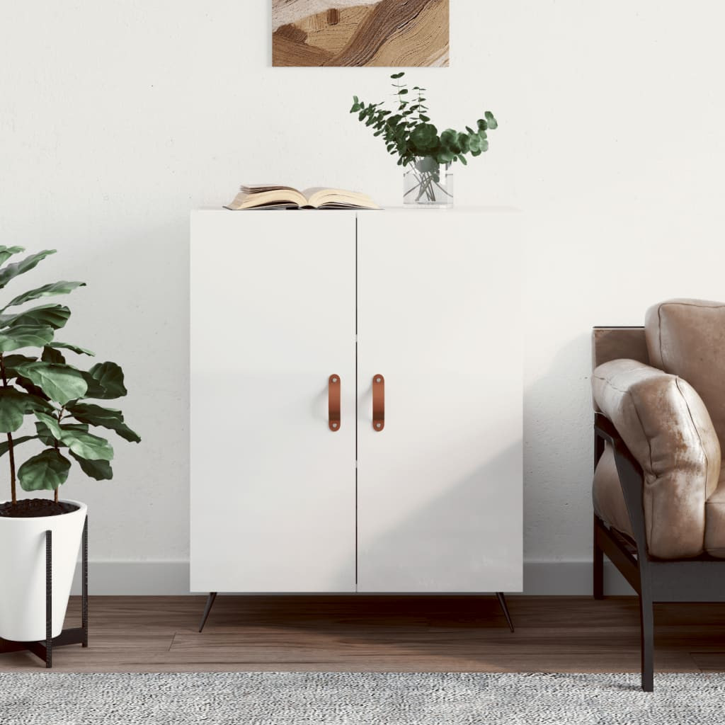 vidaXL Sideboard Hochglanz-Weiß 69,5x34x90 cm Holzwerkstoff