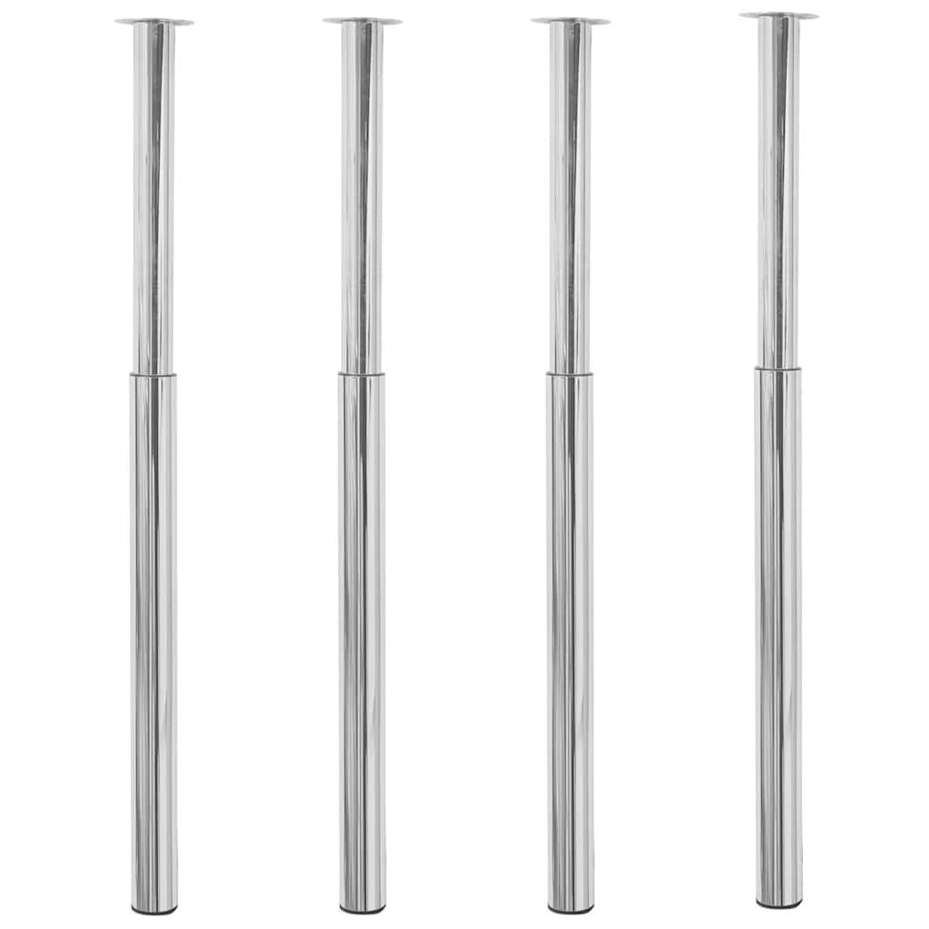 vidaXL Teleskopische Tischbeine 4 Stk. Chrom 710 - 1100 mm