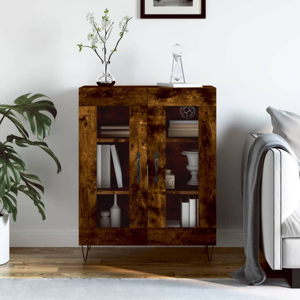 vidaXL Sideboard Räuchereiche 69,5x34x90 cm Holzwerkstoff