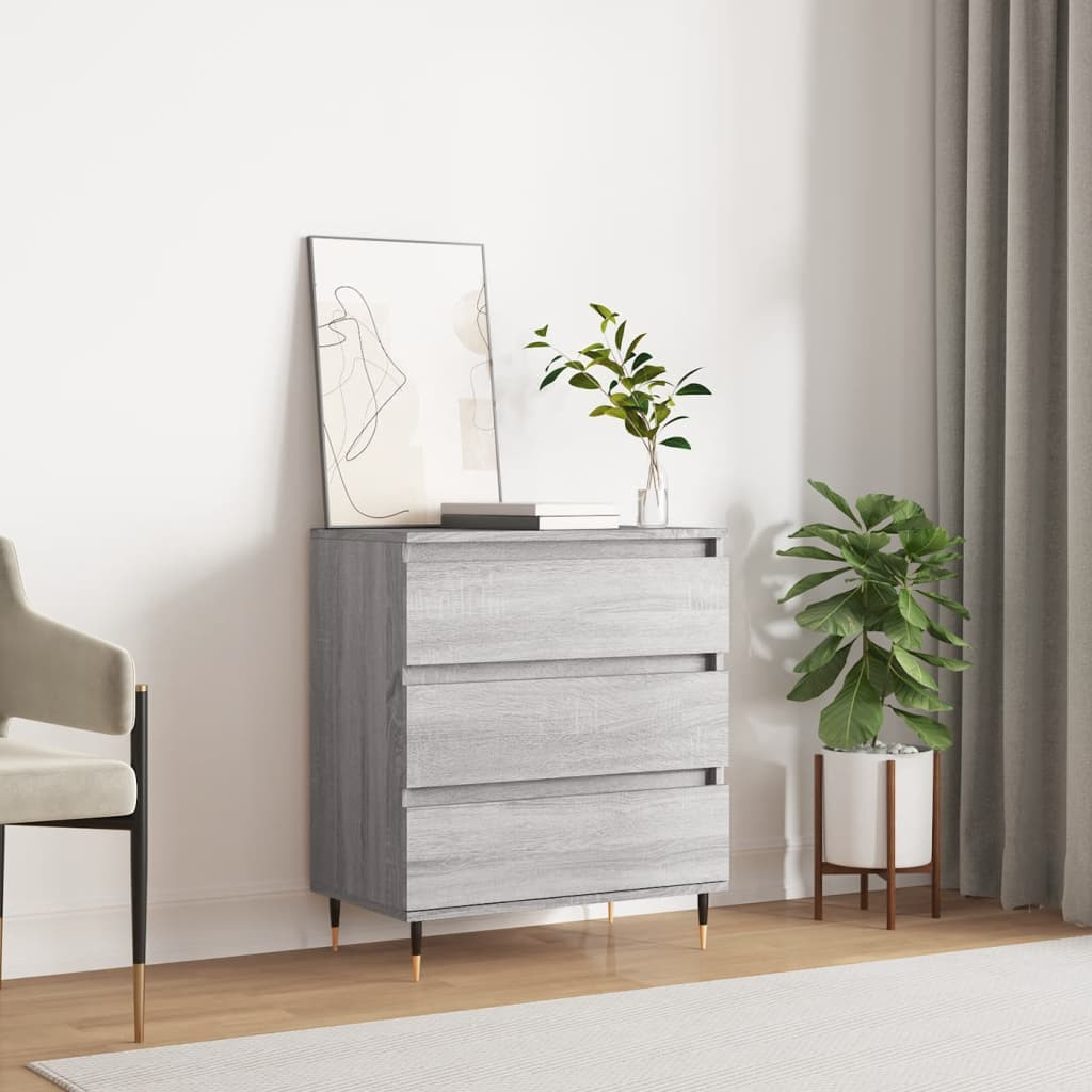 vidaXL Sideboard Grau Sonoma 60x35x70 cm Holzwerkstoff