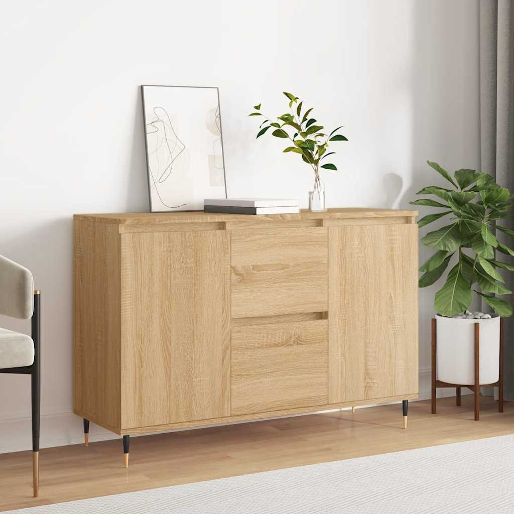 vidaXL Sideboard Sonoma-Eiche 101,5x35x70 cm Holzwerkstoff