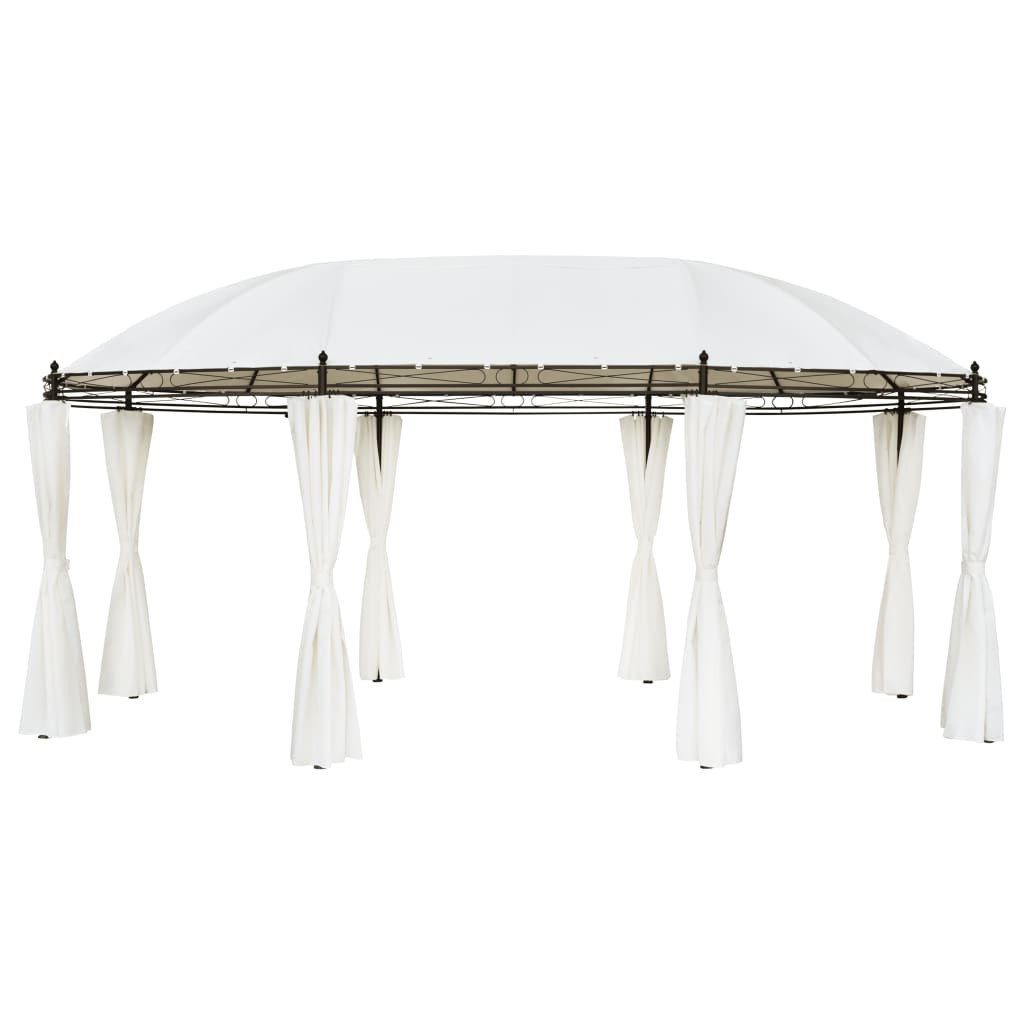 vidaXL Gartenpavillon Cremeweiß 530x350x265 cm