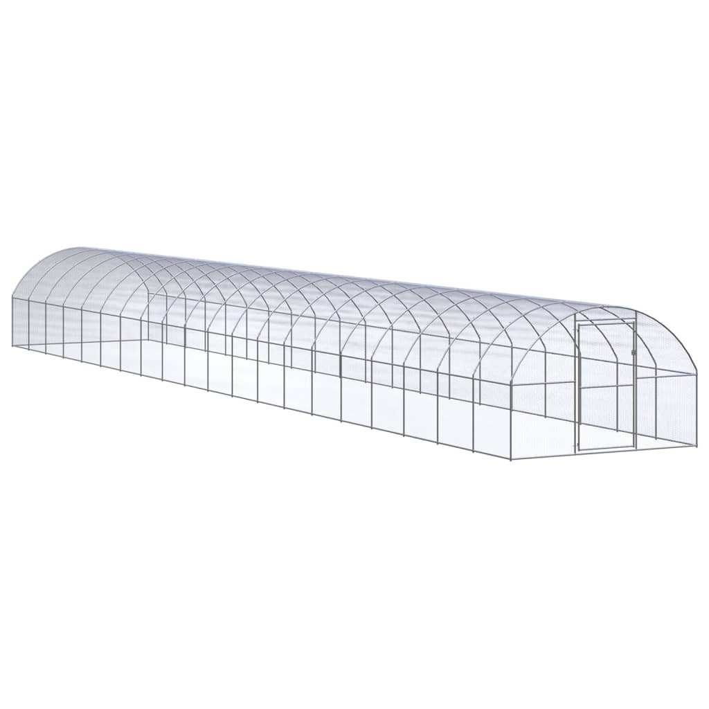 vidaXL Outdoor-Hühnerstall 3x20x2 m Verzinkter Stahl