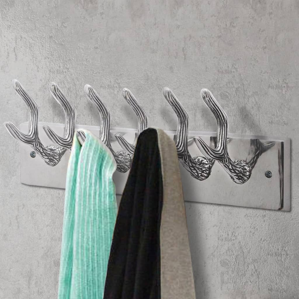 vidaXL Garderobenleisten 4 Stk. Silbern Aluminium