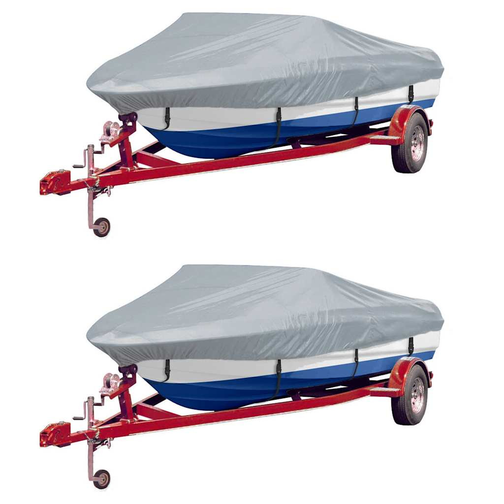 vidaXL Bootspersenninge 2 Stk. Grau Länge 610-671 cm Breite 254 cm