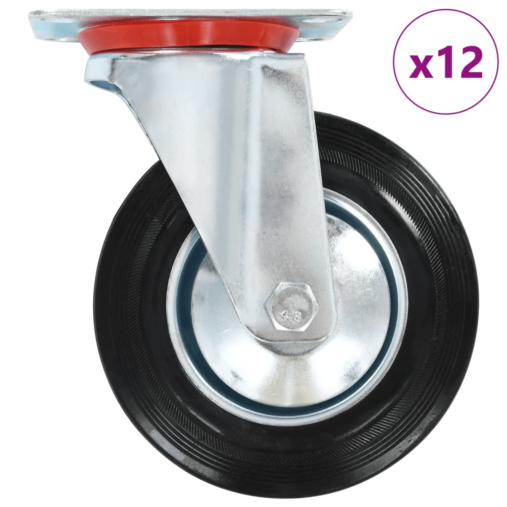 vidaXL 12 Stk. Lenkrollen 160 mm