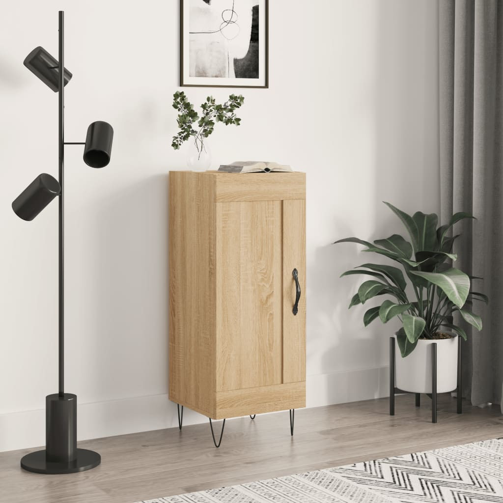 vidaXL Sideboard Sonoma-Eiche 34,5x34x90 cm Holzwerkstoff