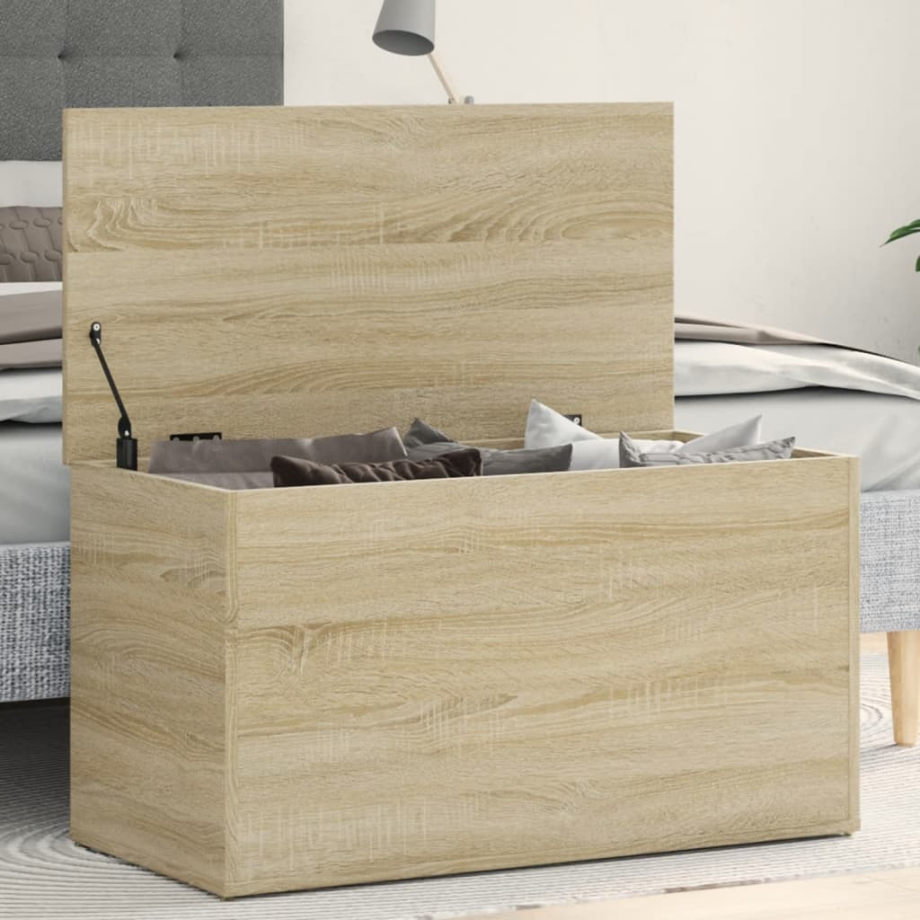 vidaXL Aufbewahrungstruhe Sonoma-Eiche 84x42x46 cm Holzwerkstoff