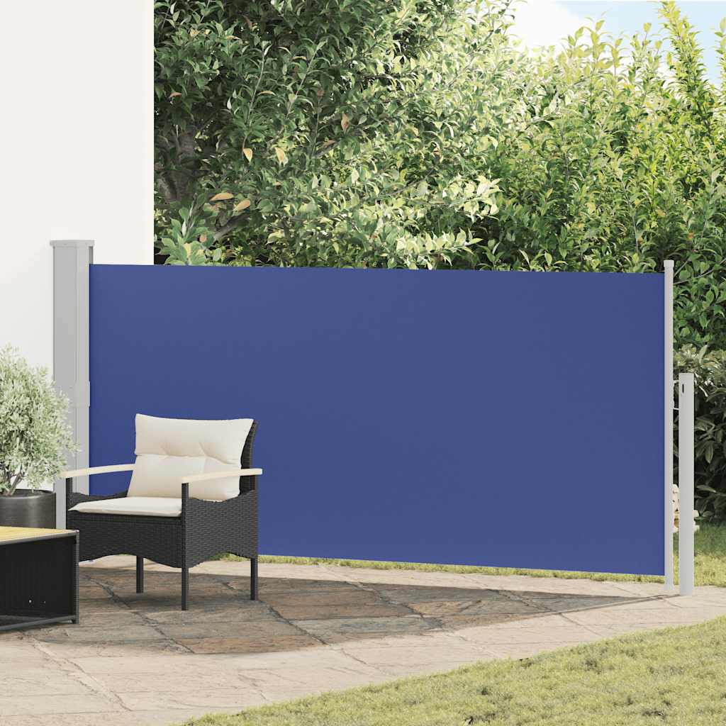 vidaXL Ausziehbare Seitenmarkise 140x300 cm Blau