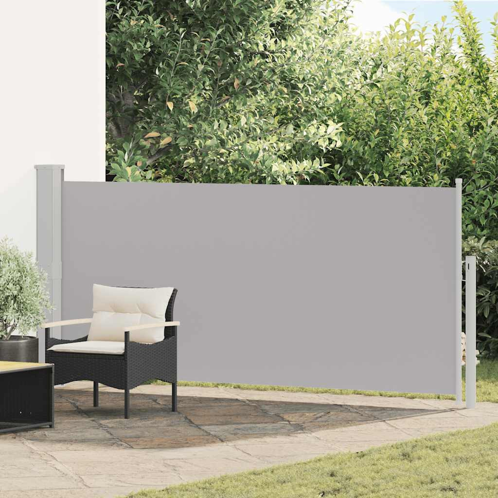 vidaXL Ausziehbare Seitenmarkise 140x300 cm Grau