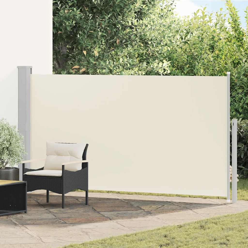 vidaXL Seitenmarkise 160x300 cm Cremeweiß
