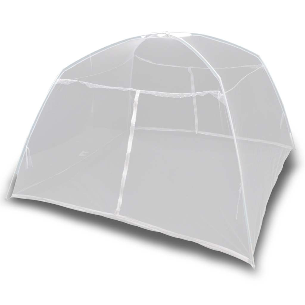 vidaXL Campingzelt 200×120×130 cm Fiberglas Weiß