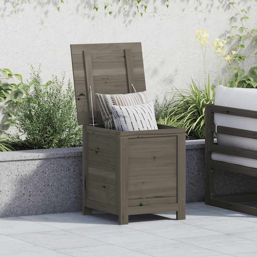 vidaXL Outdoor-Kissenbox Anthrazit 50x50x56 cm Massivholz Tanne