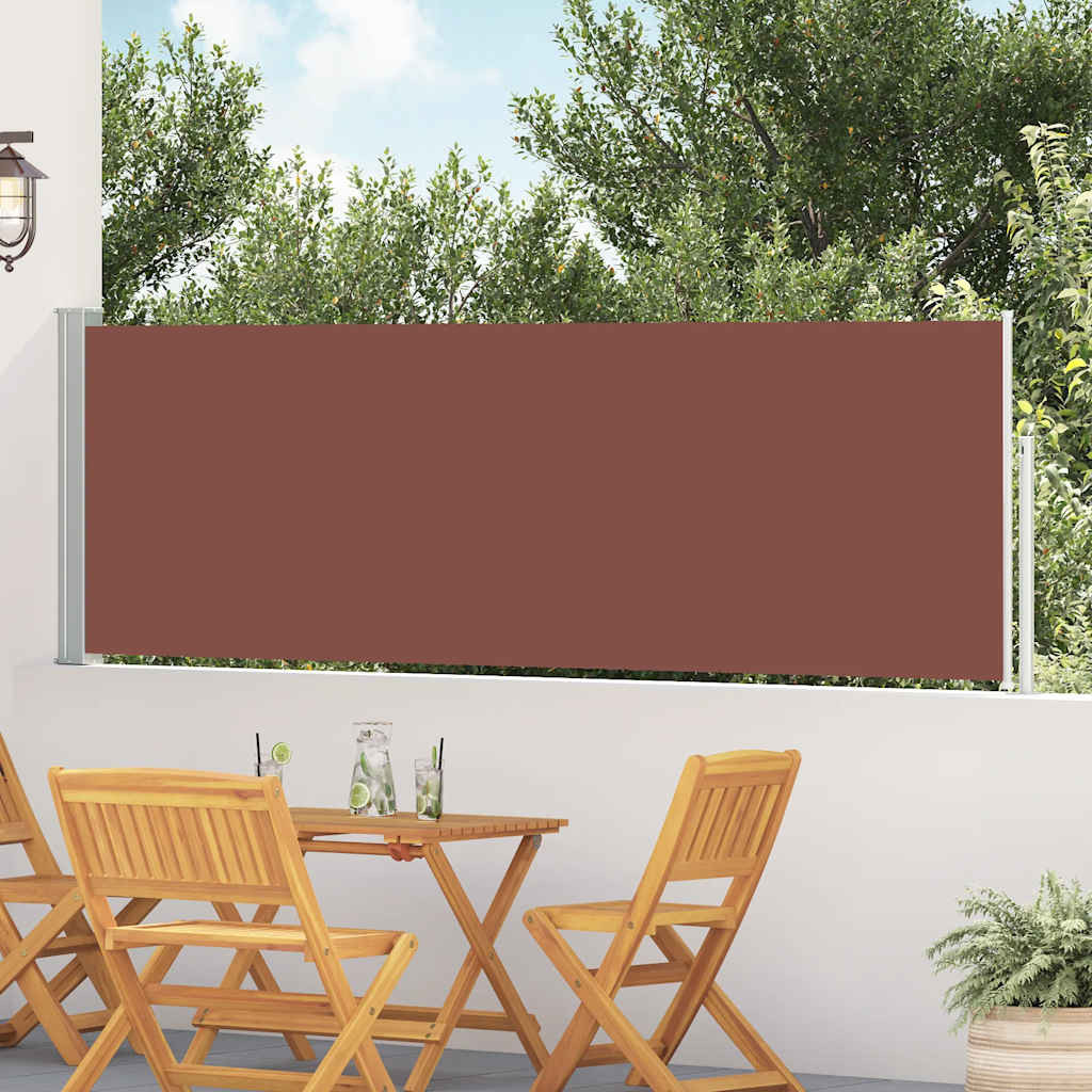 vidaXL Ausziehbare Seitenmarkise 100×500 cm Braun