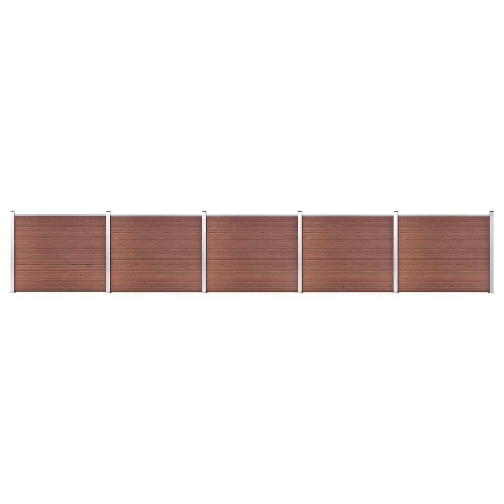 vidaXL Zaunelement Set WPC 872x146 cm Braun