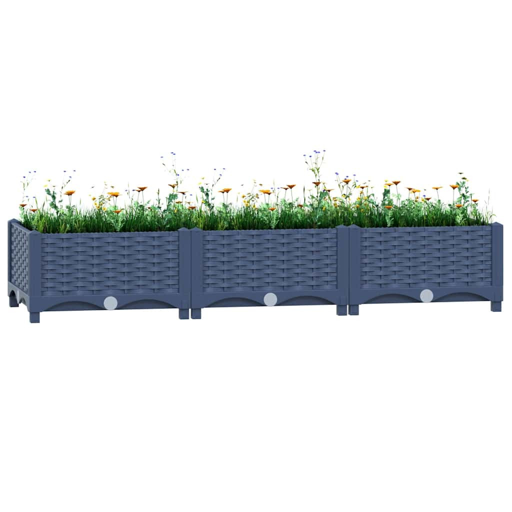 vidaXL Hochbeet 120x40x23 cm Polypropylen