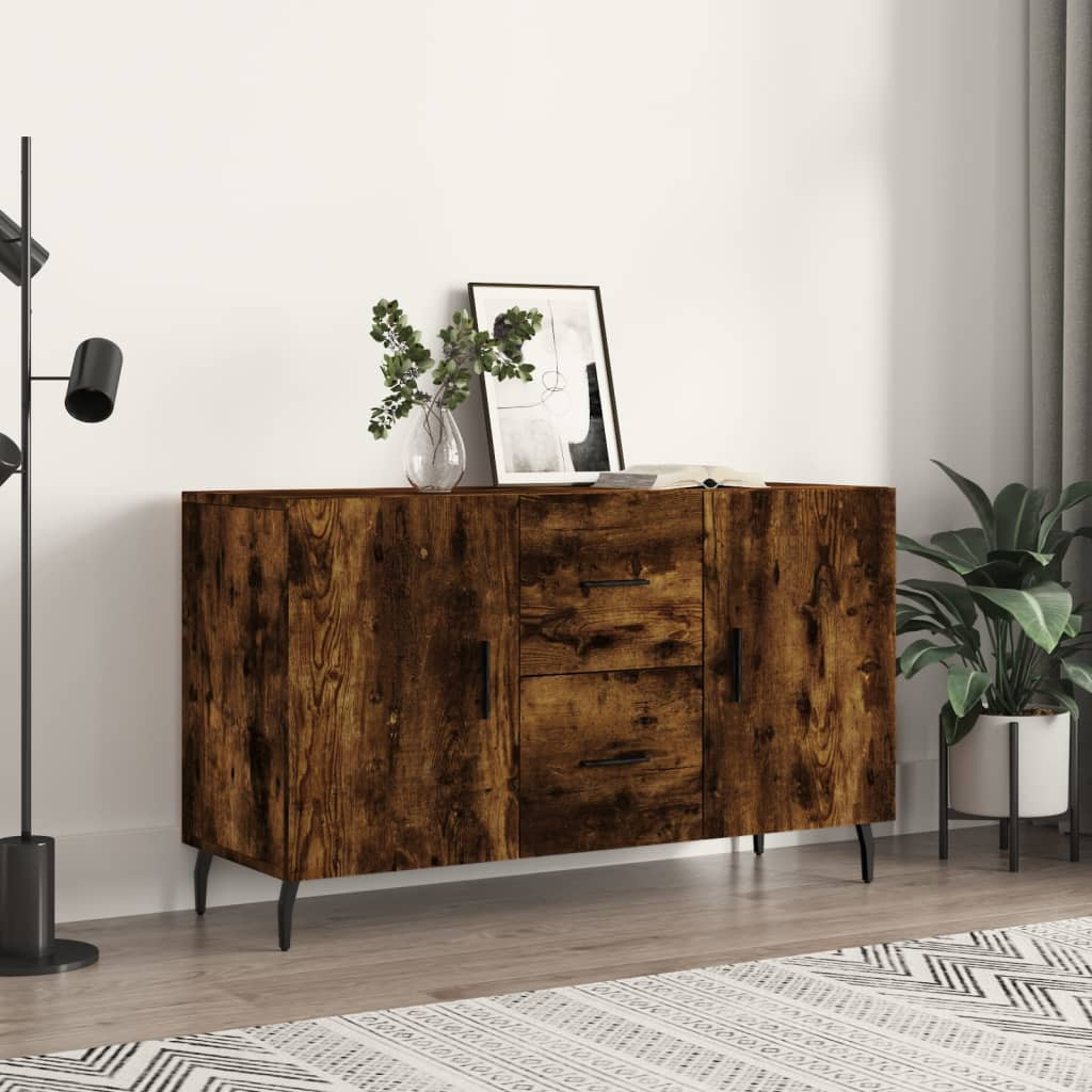 vidaXL Sideboard Räuchereiche 100x36x60 cm Holzwerkstoff