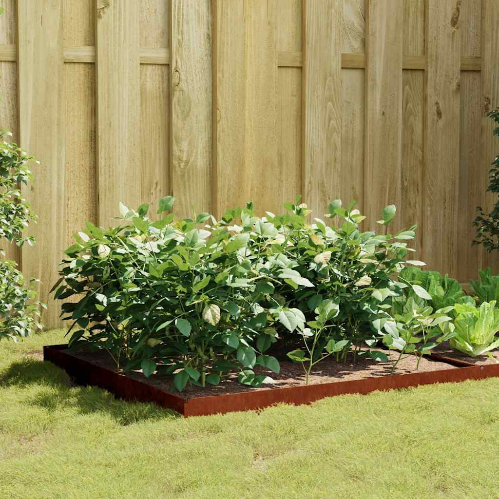 vidaXL Hochbeet 100x100x18,5 cm Cortenstahl
