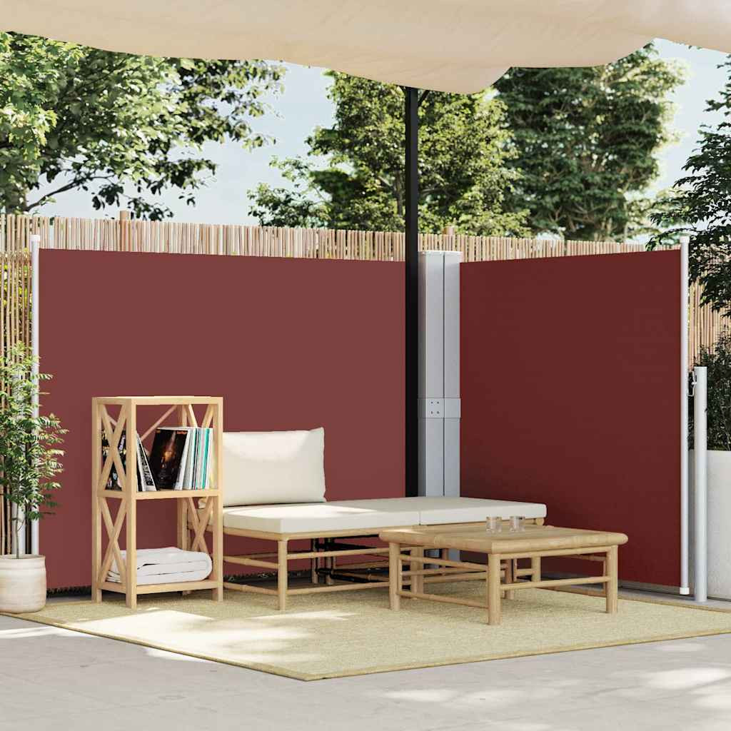 vidaXL Ausziehbare Seitenmarkise Braun 140 x 600 cm