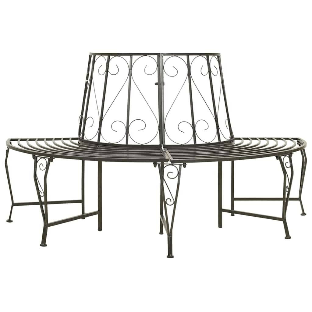 vidaXL Baumbänke 1-Sitzanzahl Ø 160 x 89 cm Stahl