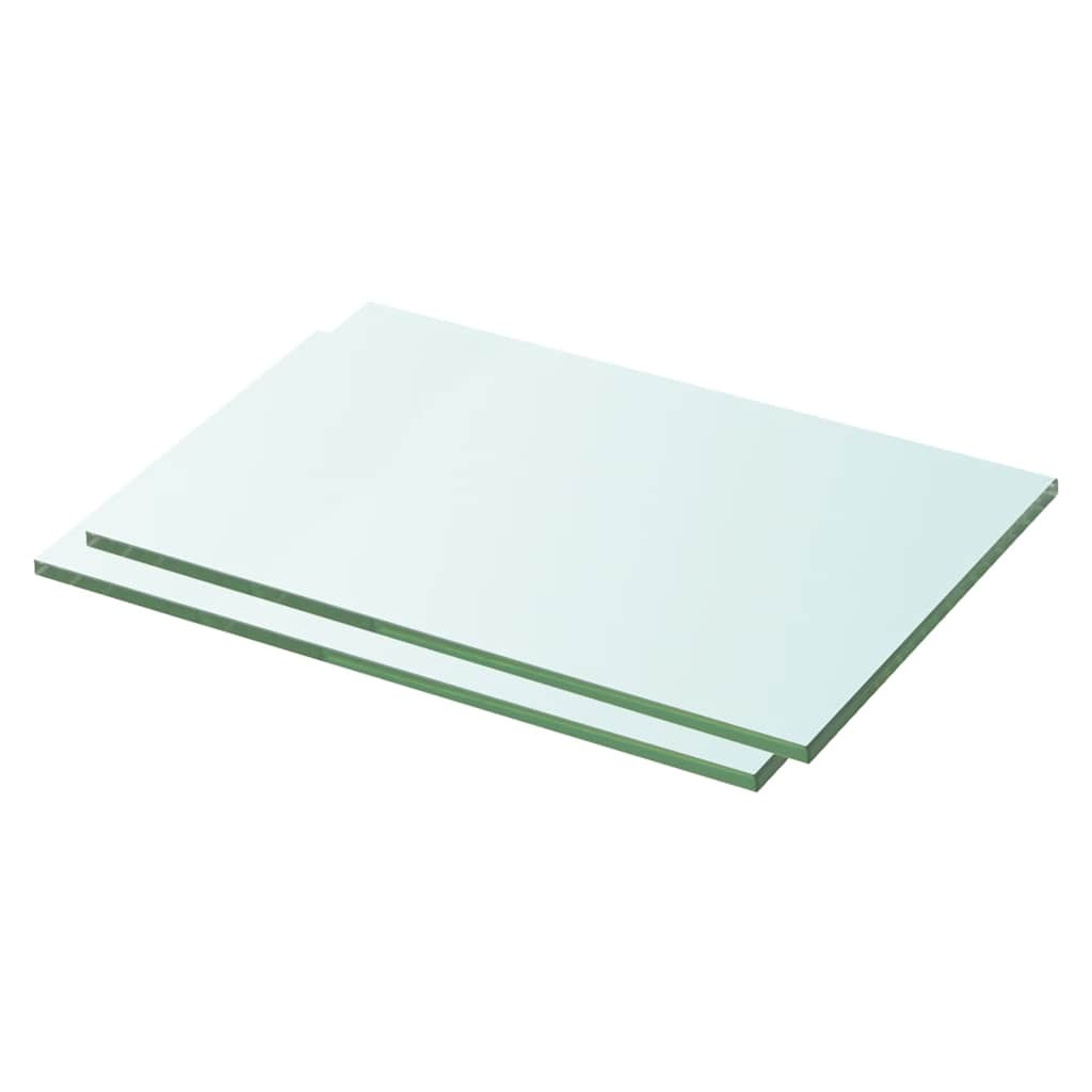vidaXL Regalböden 2 Stk. Glas Transparent 30x15 cm