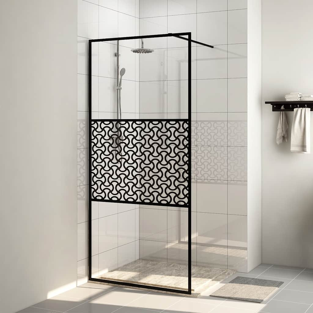 vidaXL Duschwand für Begehbare Dusche mit Klarem ESG Glas 90x195 cm