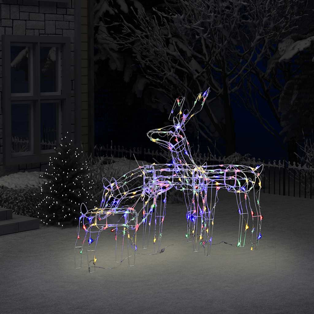 vidaXL 3-tlg. LED-Rentiere Set Weihnachtsdeko 229 LEDs