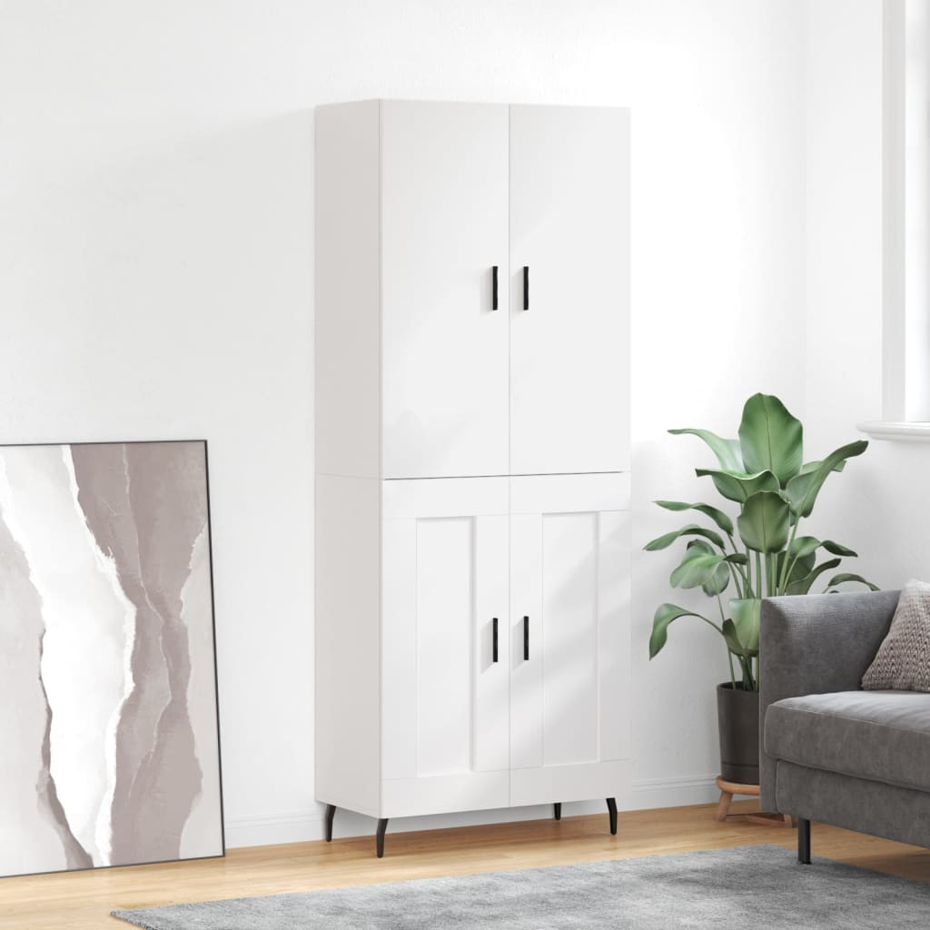vidaXL Highboard Weiß 69,5x34x180 cm Holzwerkstoff