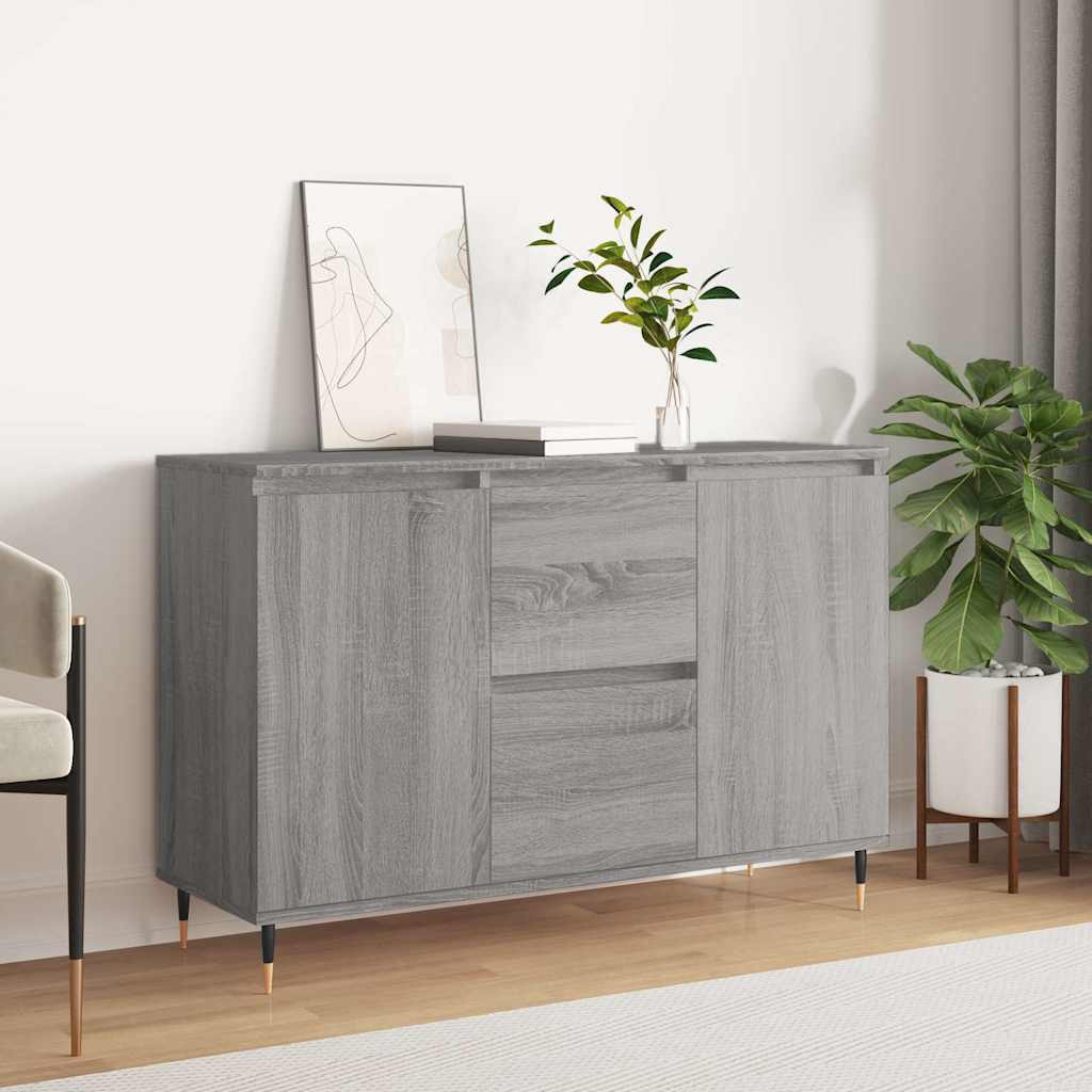 vidaXL Sideboard Grau Sonoma 101,5x35x70 cm Holzwerkstoff