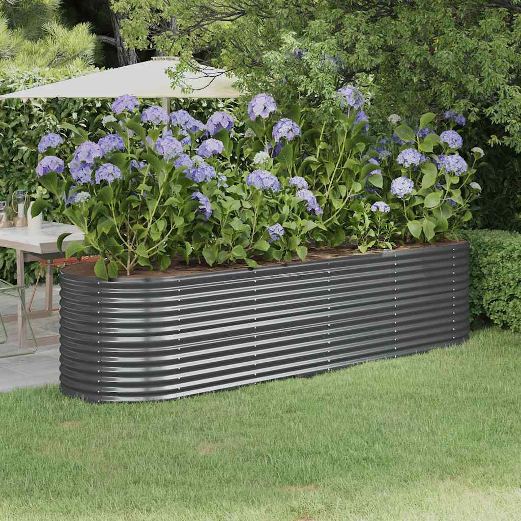 vidaXL Hochbeet Verzinkter Stahl 296x80x68 cm Anthrazit