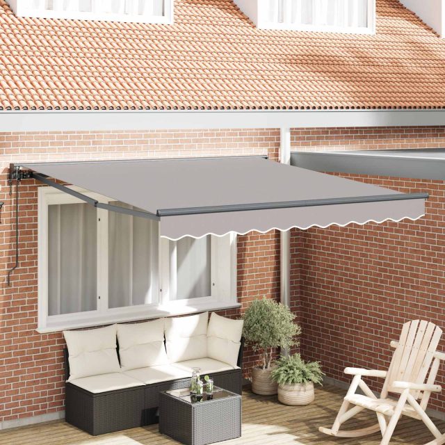 vidaXL Markisenrahmen Hellgrau 300 x 250 cm