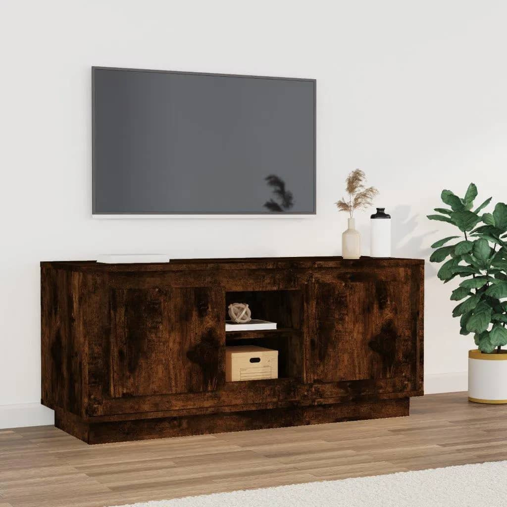 vidaXL TV-Schrank Räuchereiche 102x35x45 cm Holzwerkstoff