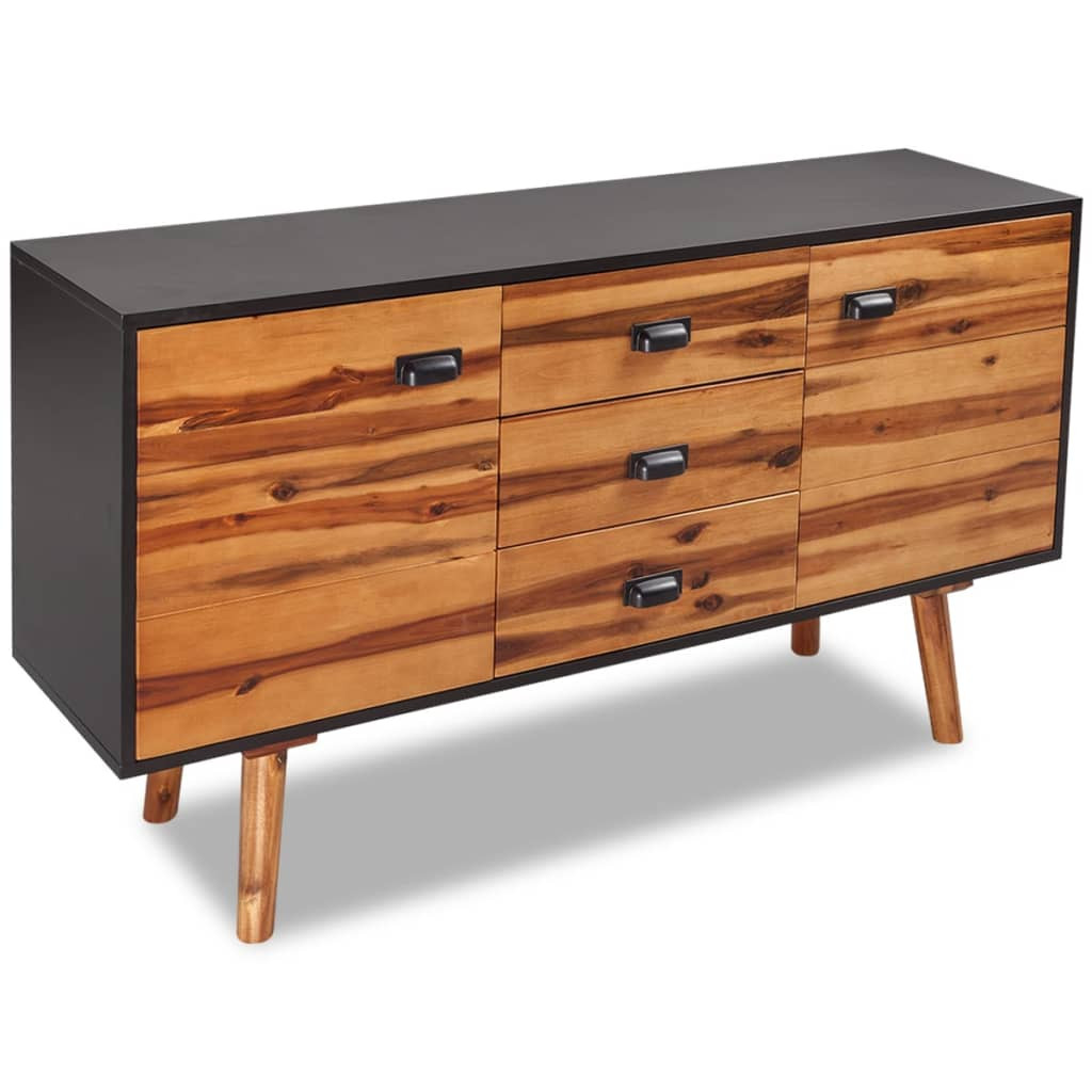 vidaXL Sideboard Massivholz Akazie 115x35x70 cm
