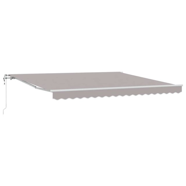 vidaXL Ausziehbare Markise Hellgrau 400 x 300 cm Stoff und Aluminium
