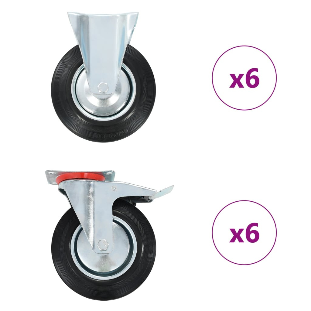 vidaXL 12 Stk. Rollen 200 mm