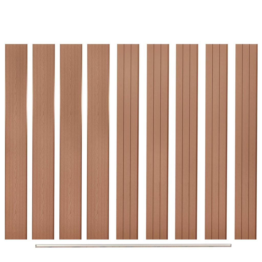 vidaXL Ersatz-Zaunbretter 9 Stk. WPC 170 cm Braun