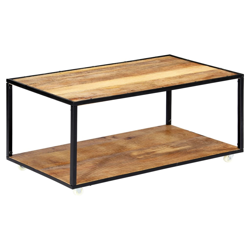vidaXL Couchtisch 90x50x40 cm Altholz Massiv